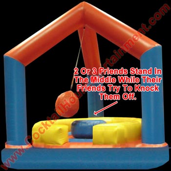 boulder toss inflatable game rental